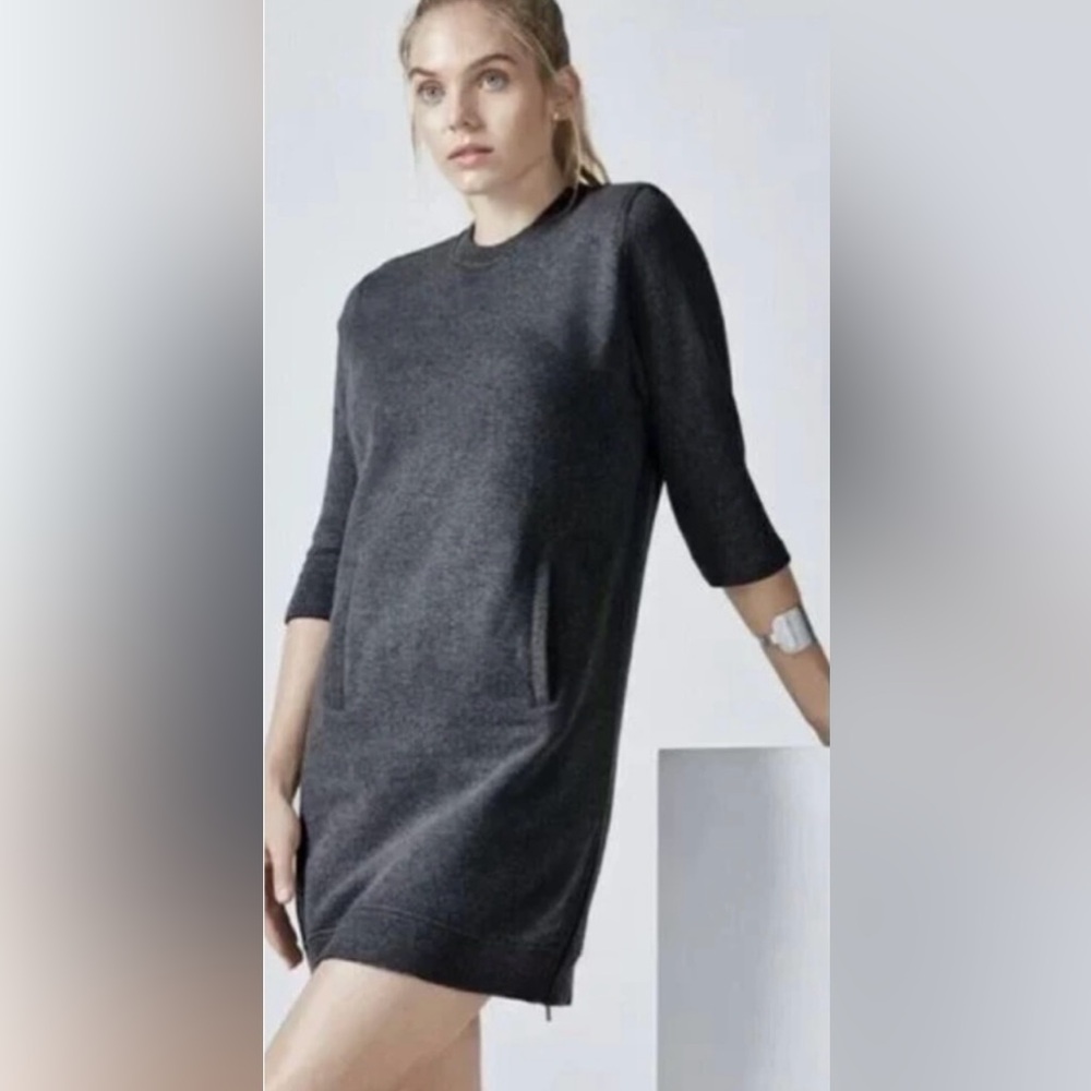 Fabletics Elena Sweatshirt Dress Gray Size Small